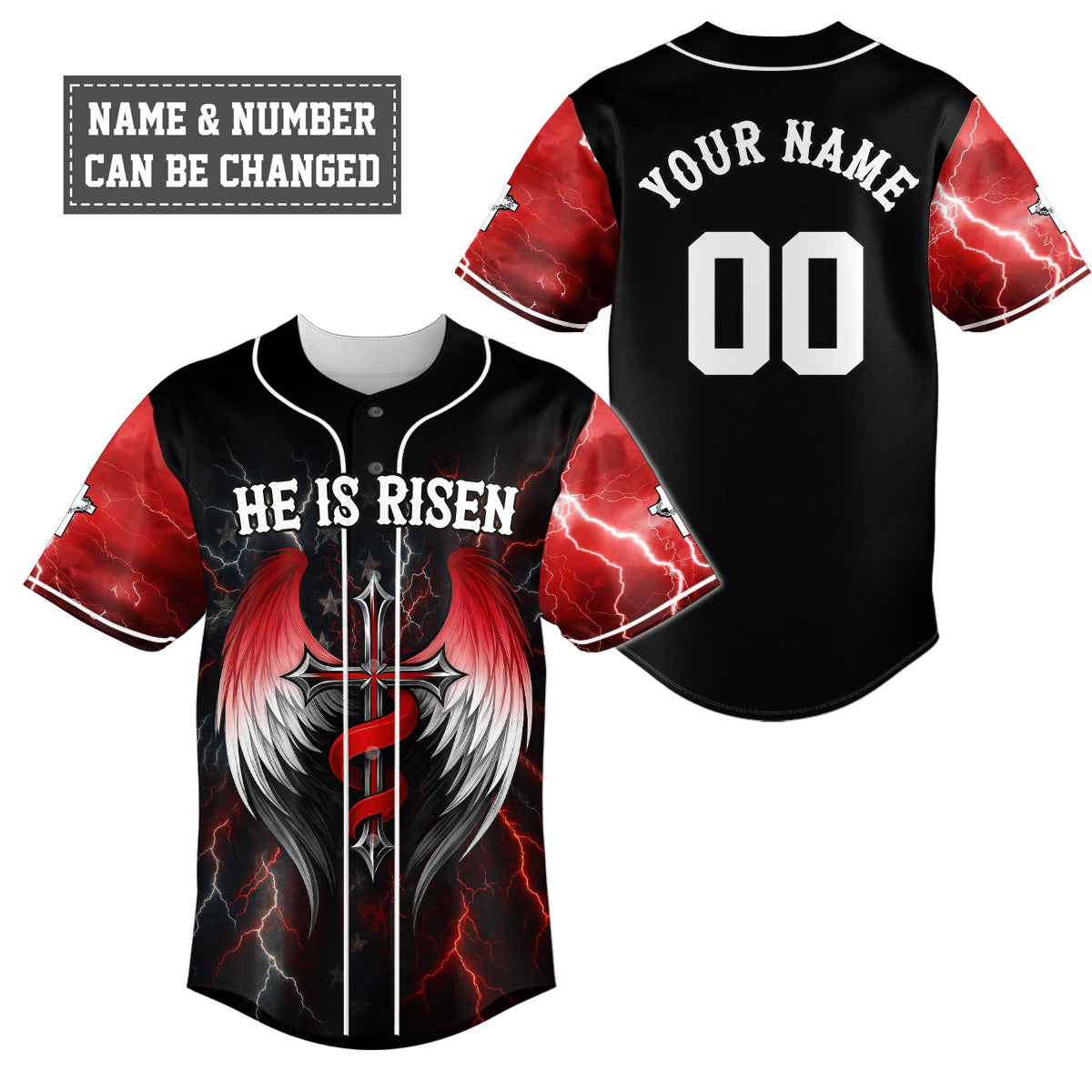 He Is Risen Baseball Jersey