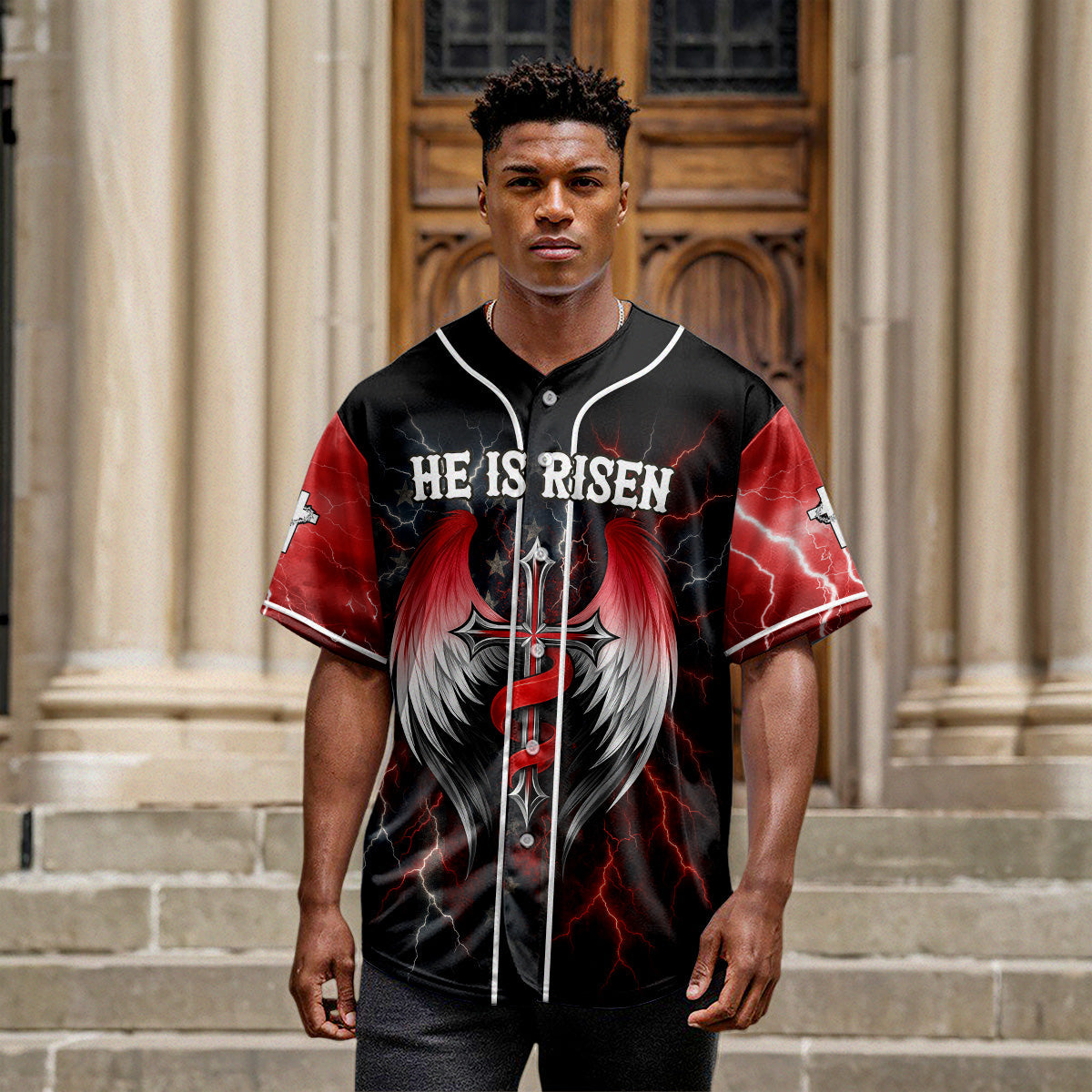 He Is Risen Baseball Jersey