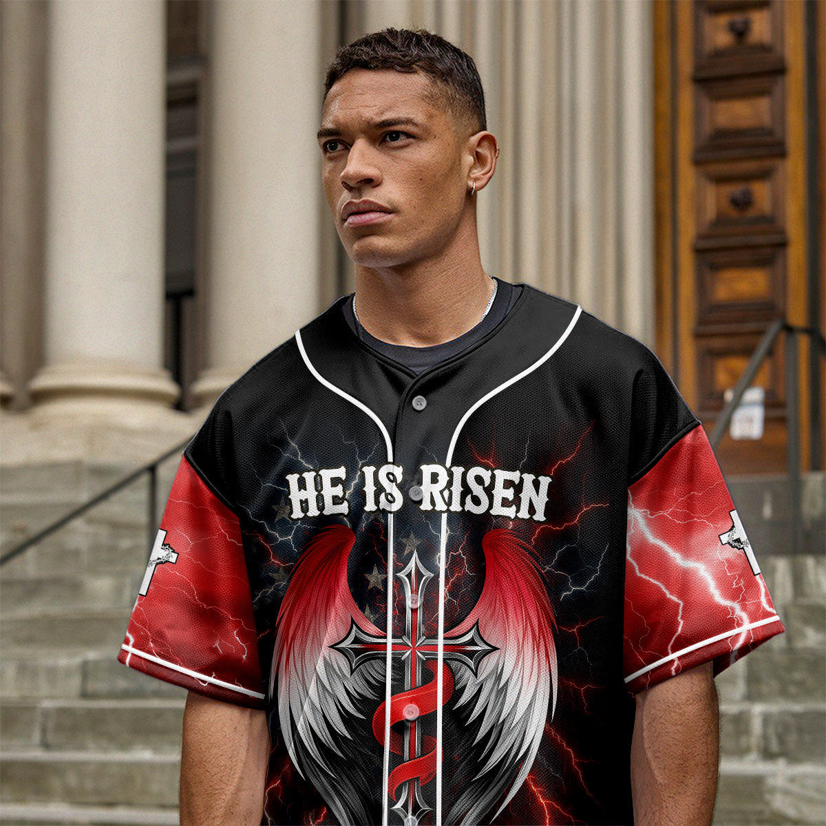 He Is Risen Baseball Jersey