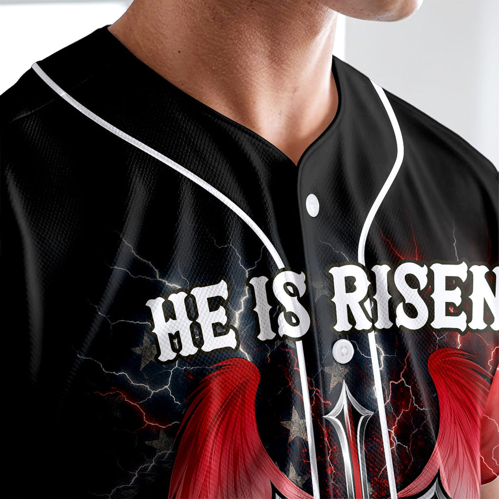 He Is Risen Baseball Jersey