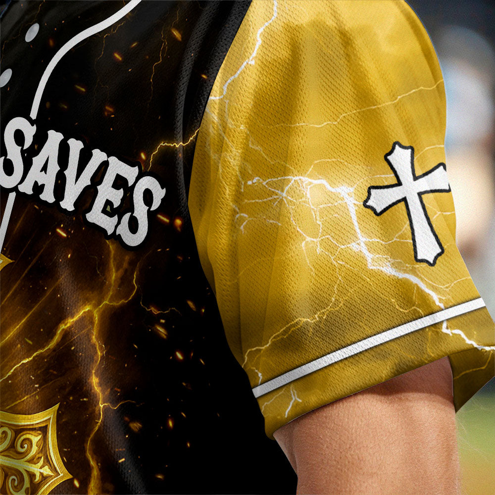 Jesus Saves Baseball Jersey