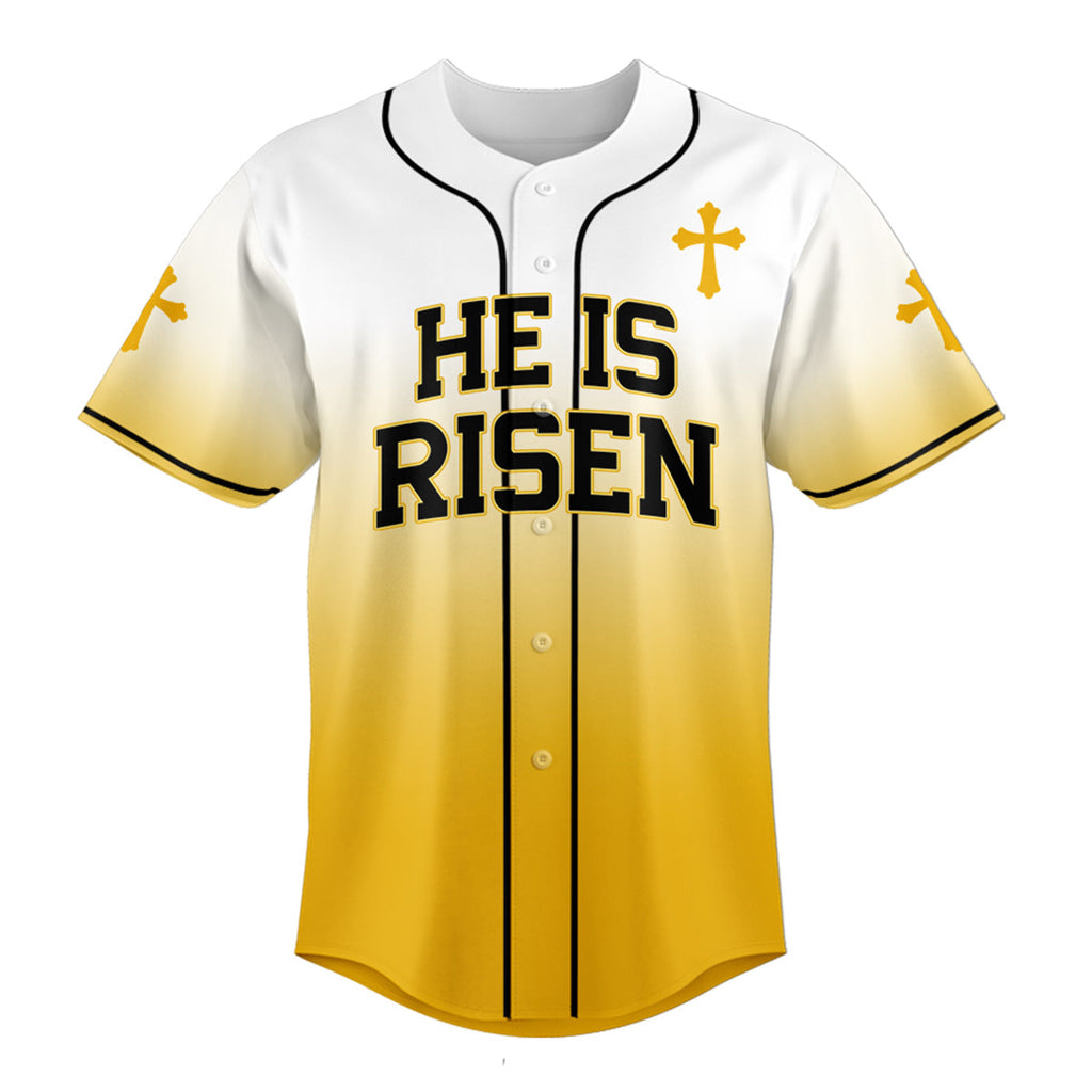 He Is Risen Gradient Baseball Jersey