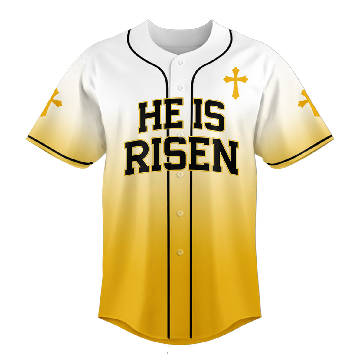 He Is Risen Gradient Baseball Jersey