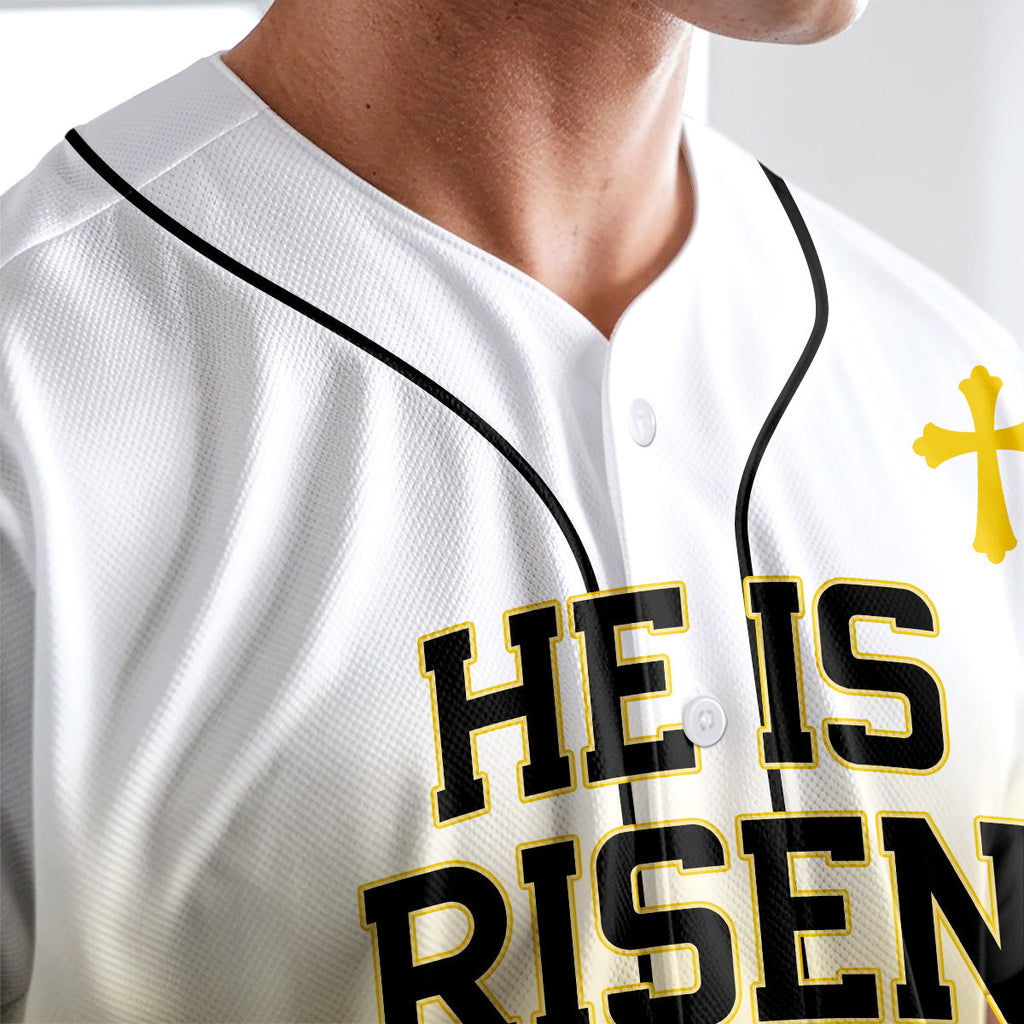 He Is Risen Gradient Baseball Jersey