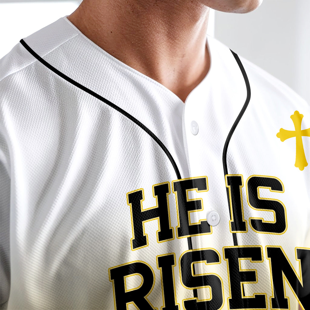 He Is Risen Gradient Baseball Jersey