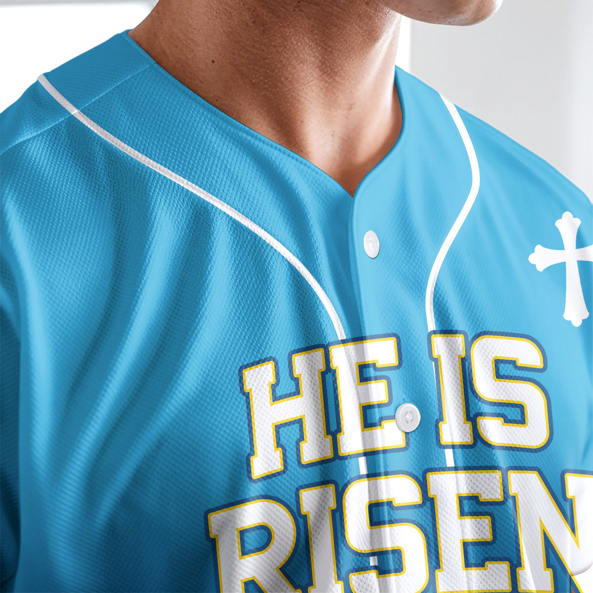 He Is Risen Gradient Baseball Jersey