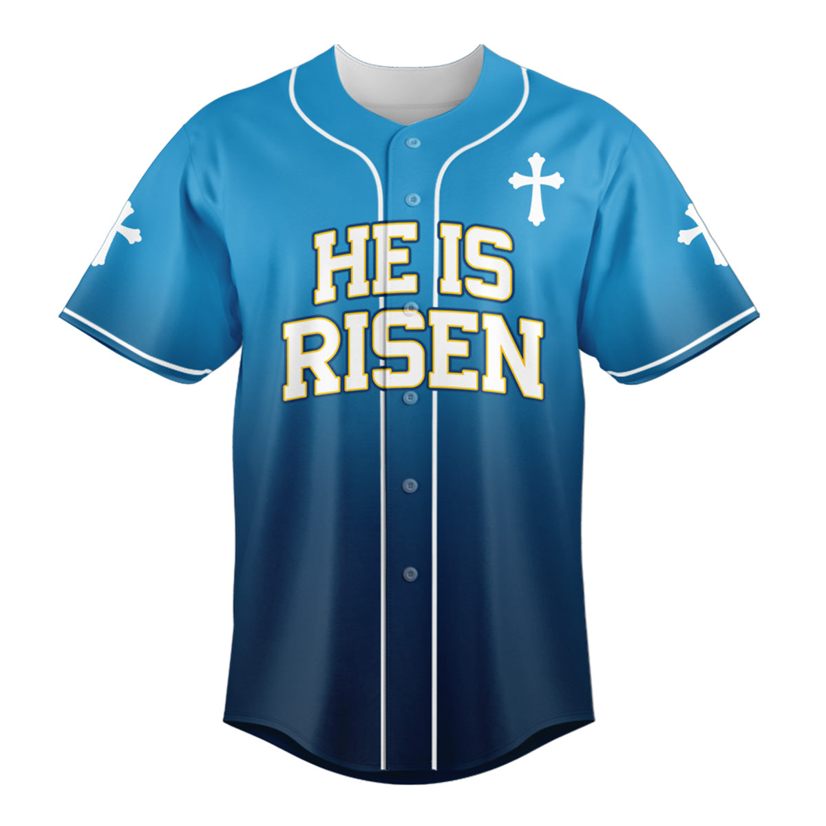 He Is Risen Gradient Baseball Jersey