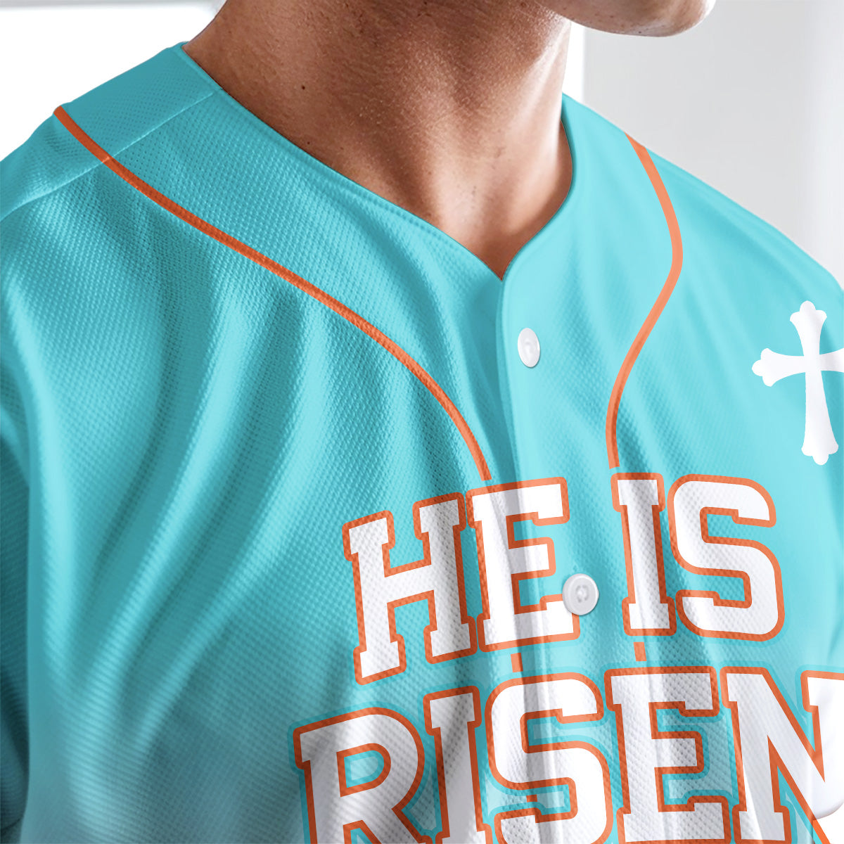He Is Risen Gradient Baseball Jersey