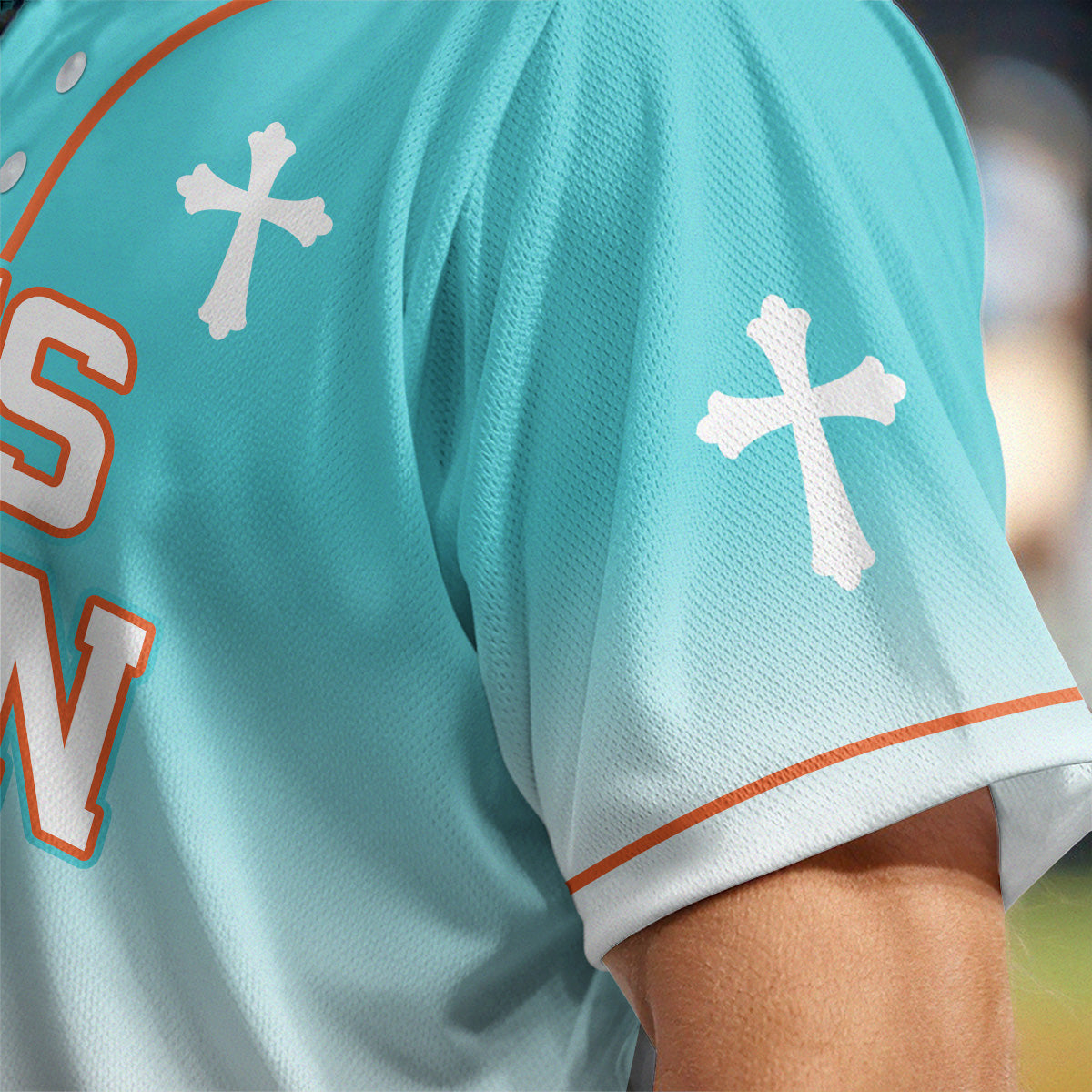 He Is Risen Gradient Baseball Jersey
