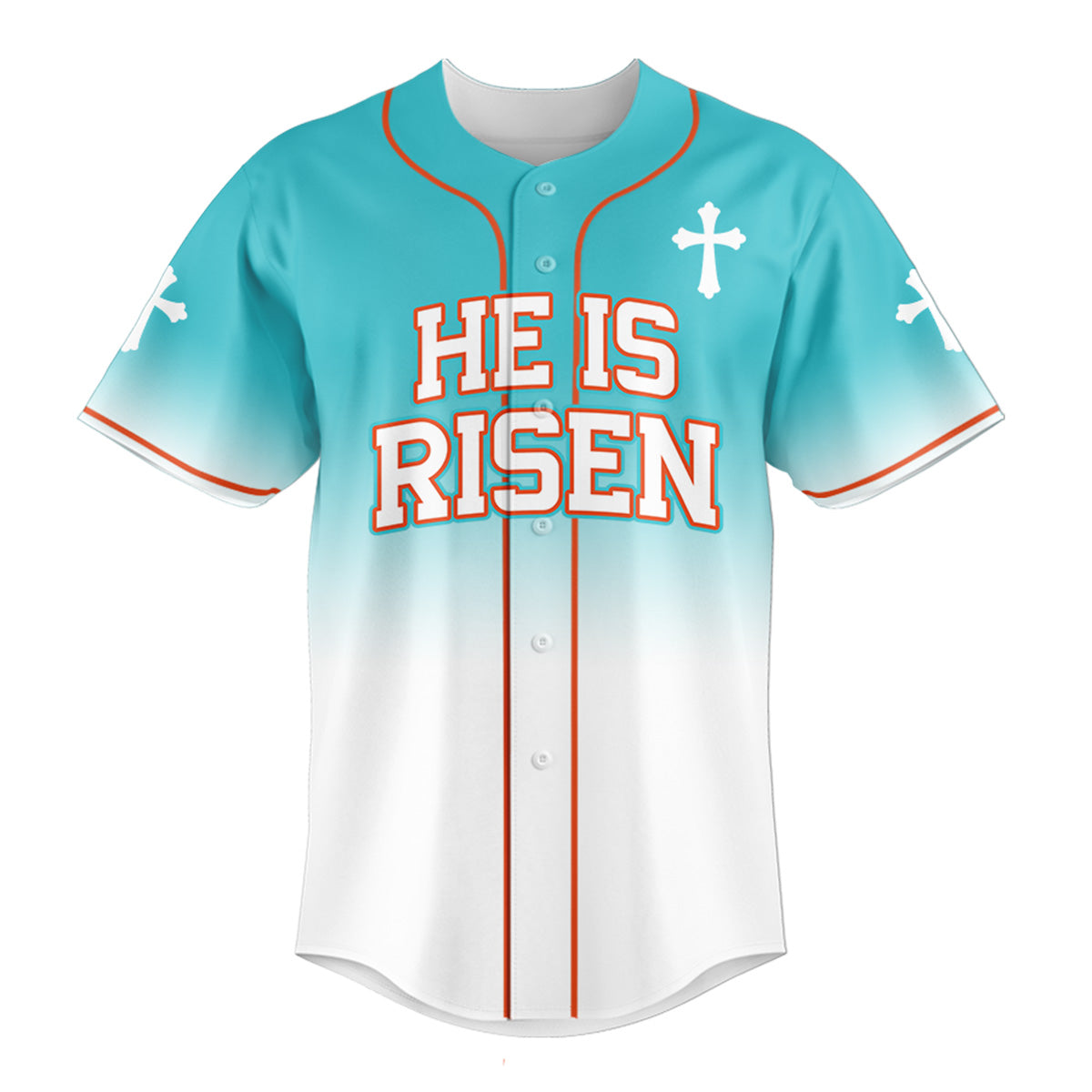 He Is Risen Gradient Baseball Jersey