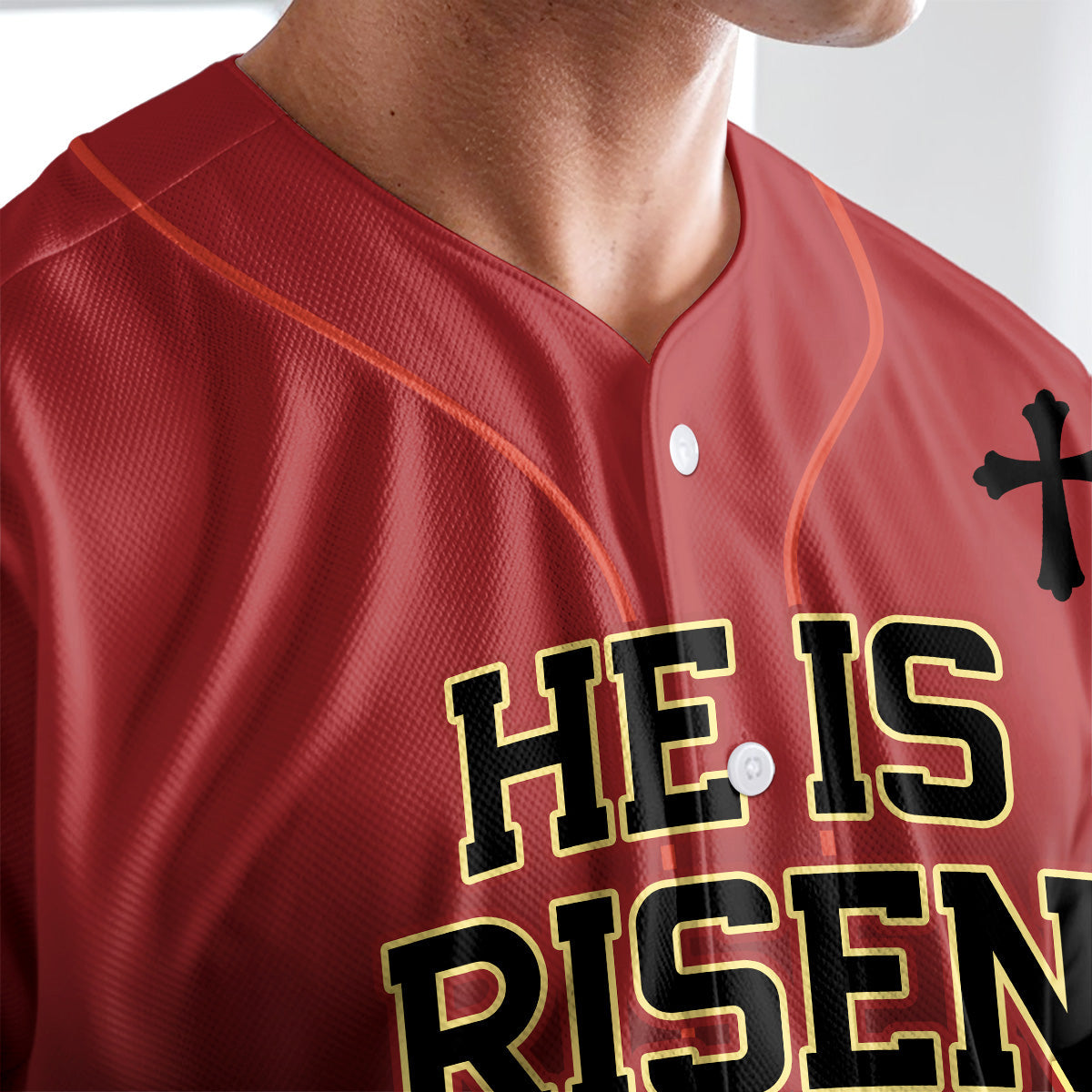 He Is Risen Gradient Baseball Jersey