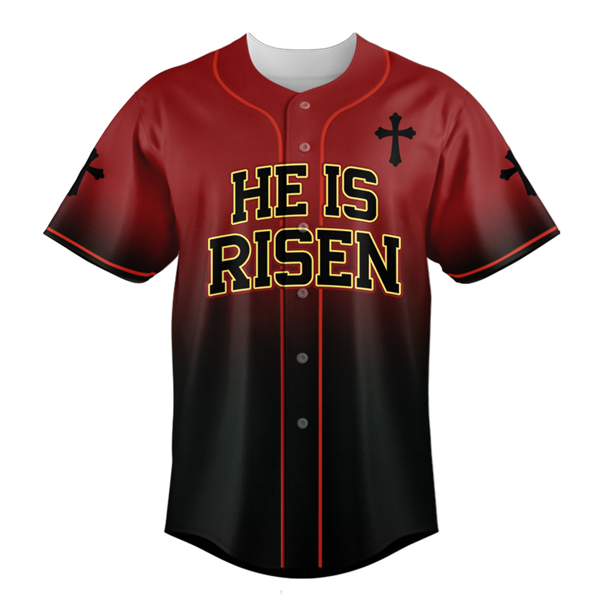 He Is Risen Gradient Baseball Jersey