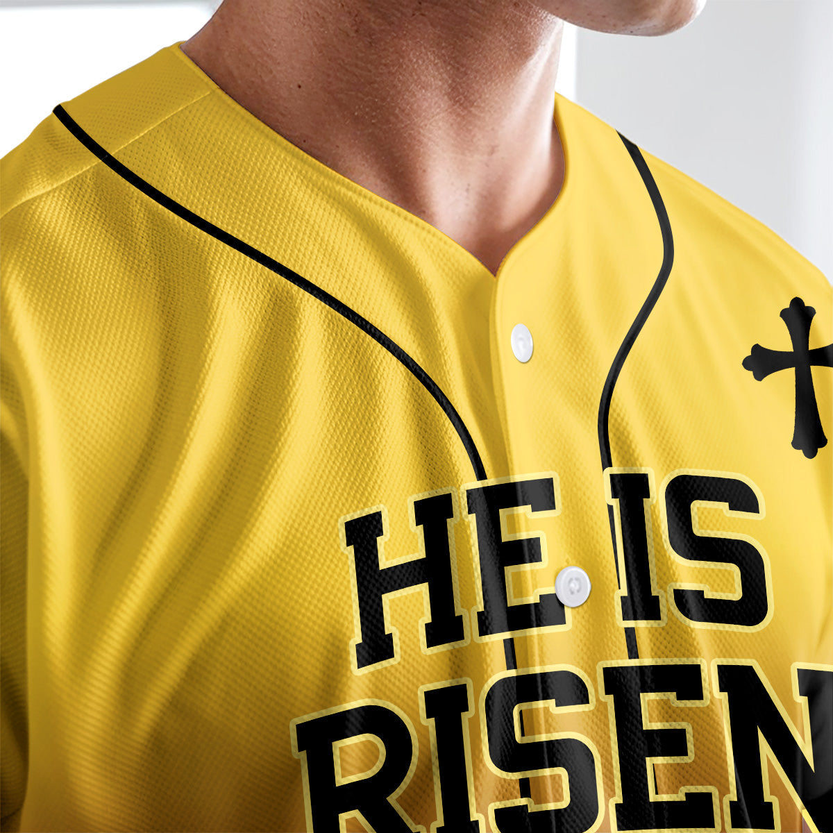 He Is Risen Gradient Baseball Jersey