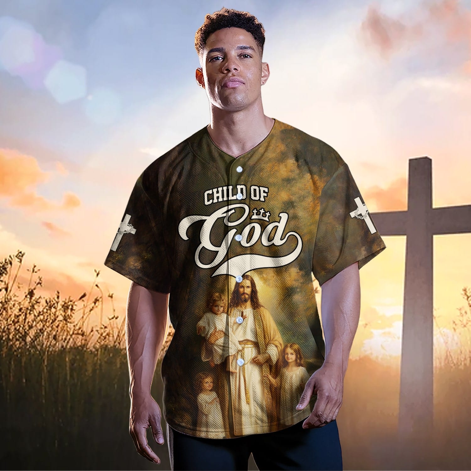 Child of God – Divine Embrace Baseball Jersey