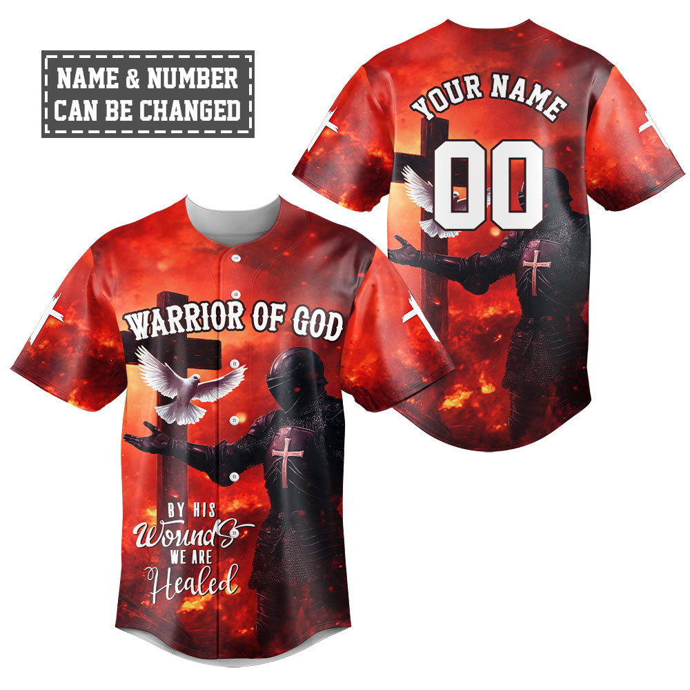 By His Wounds We Are Healed Baseball Jersey