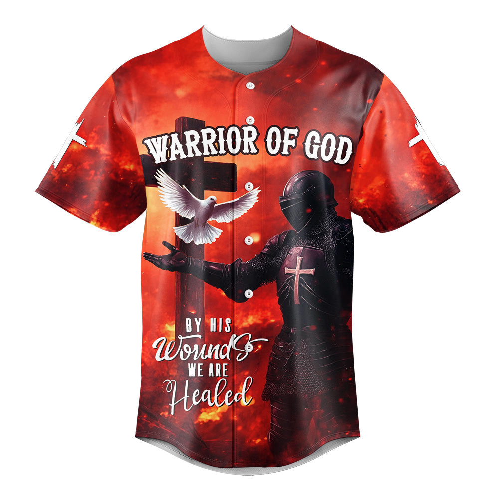 By His Wounds We Are Healed Baseball Jersey