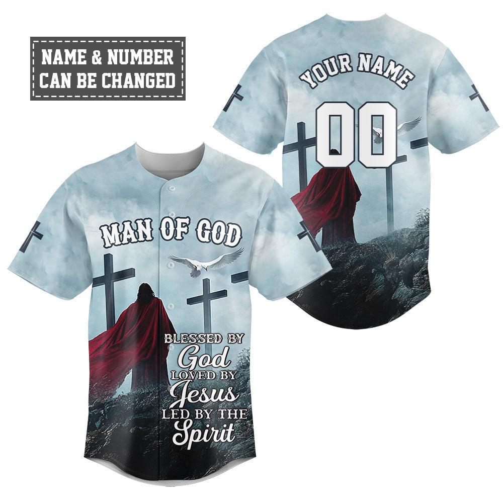 Blessed by GOD Loved by JESUS Led by the SPIRIT Baseball Jersey