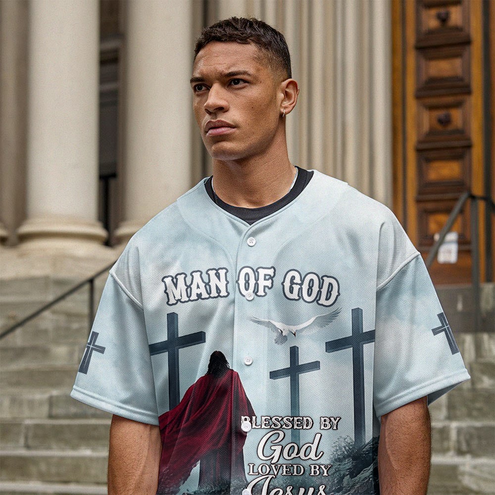 Blessed by GOD Loved by JESUS Led by the SPIRIT Baseball Jersey