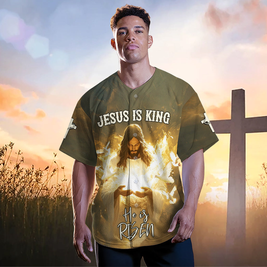 He Is Risen Custom Name Baseball Jersey