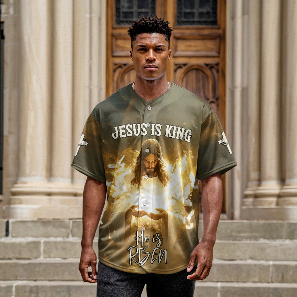 He Is Risen Baseball Jersey