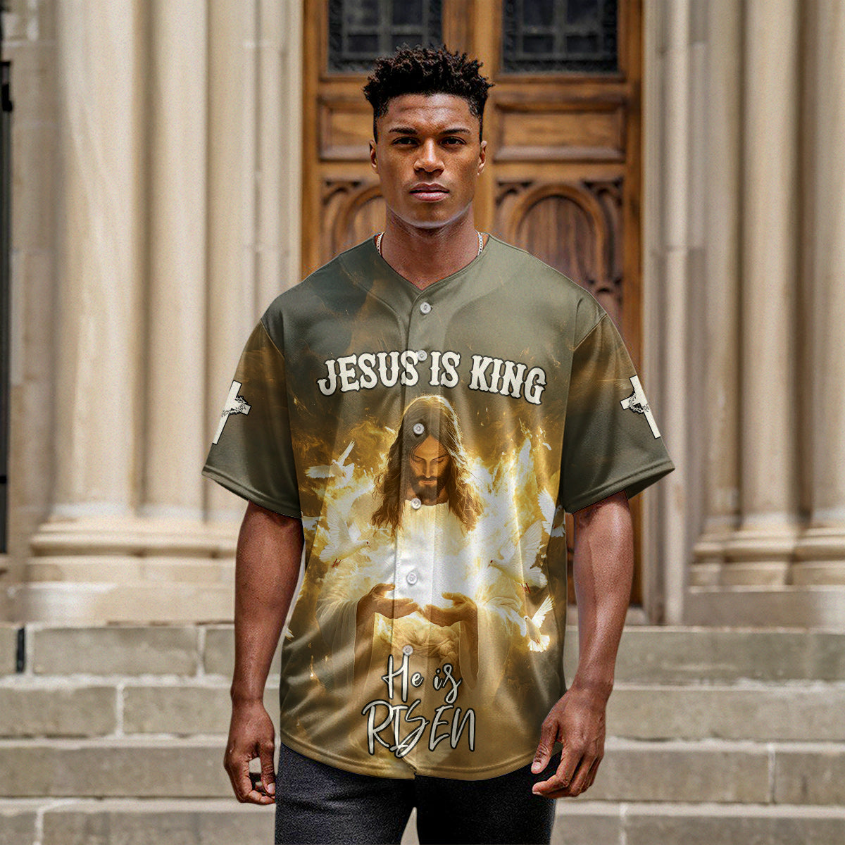 He Is Risen Custom Name Baseball Jersey