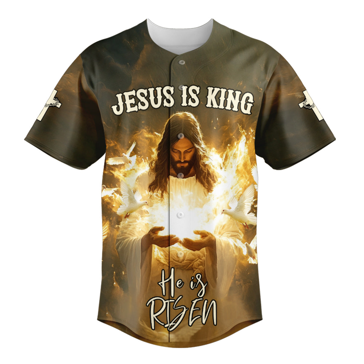 He Is Risen Custom Name Baseball Jersey
