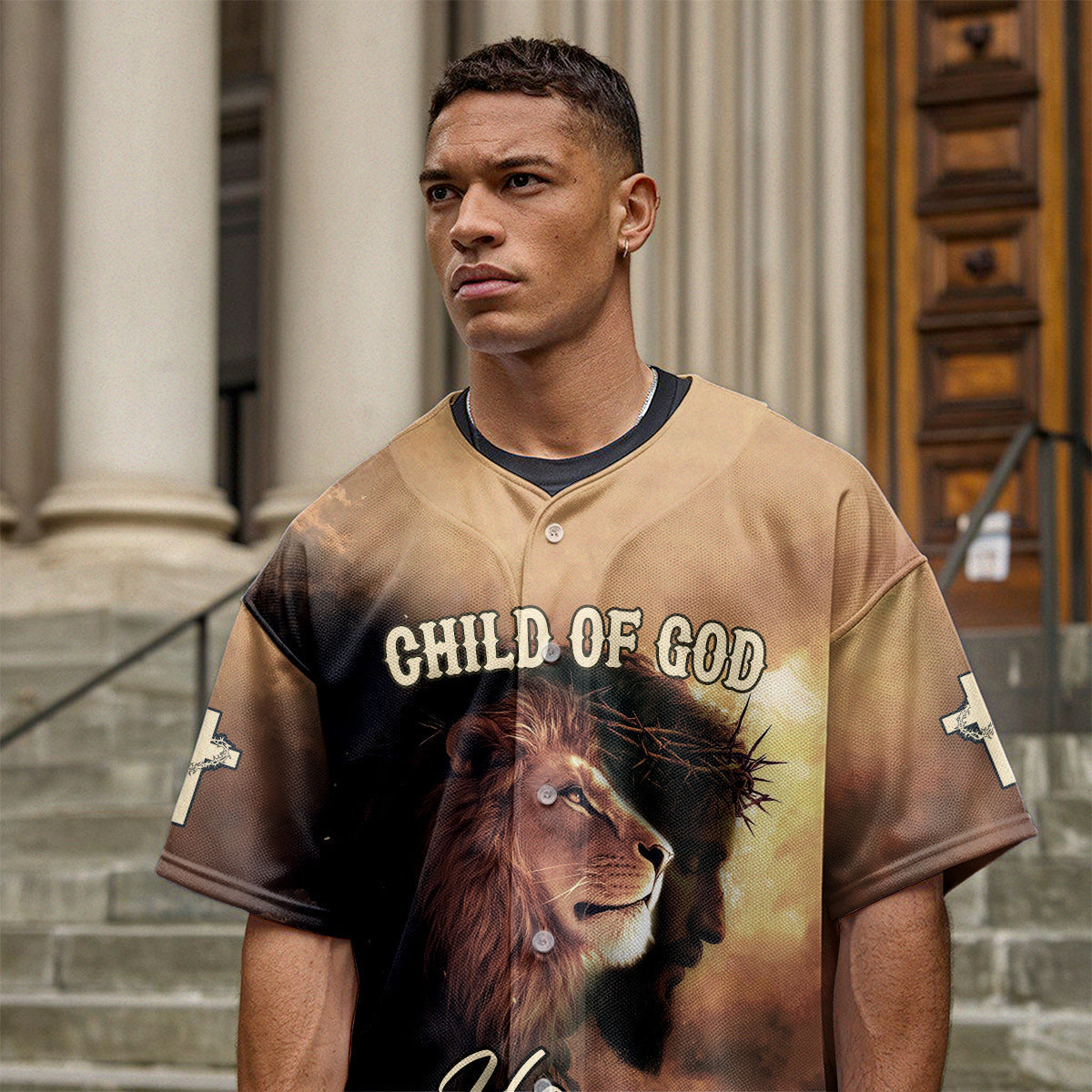 Child of God He Is Risen Baseball Jersey