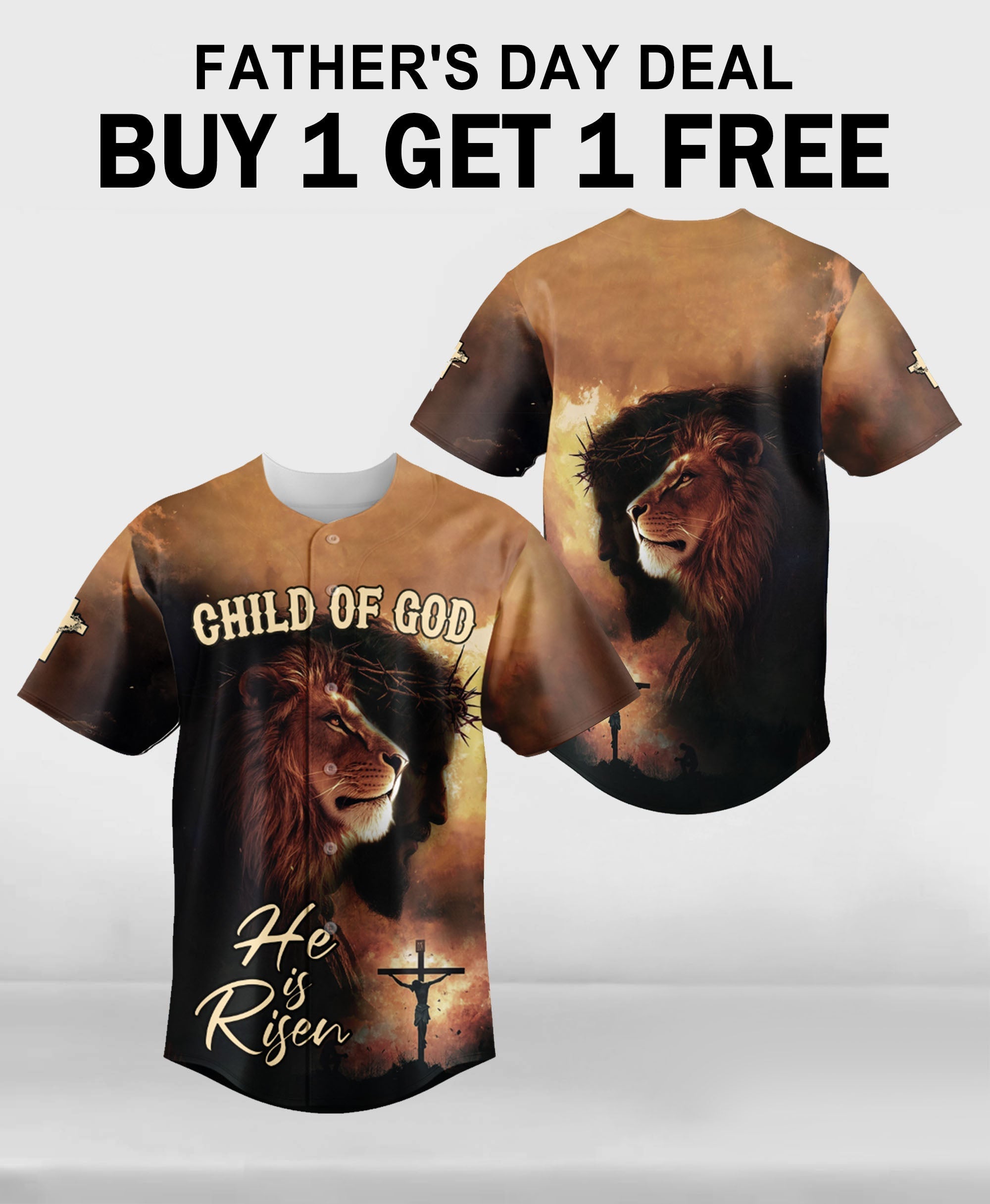 Child of God He Is Risen Baseball Jersey 2