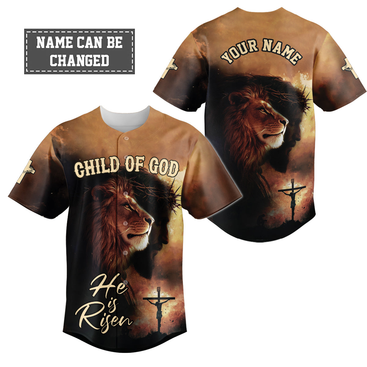 He Is Risen Custom Name Baseball Jersey