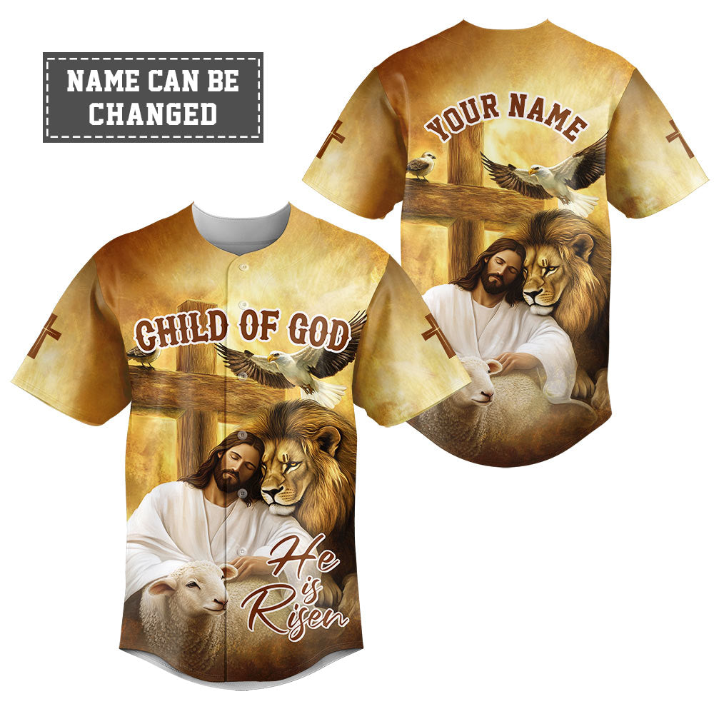 Jesus He Is Risen Custom Name Baseball Jersey