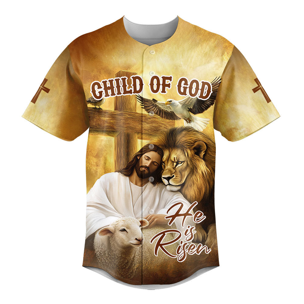 Jesus He Is Risen Custom Name Baseball Jersey