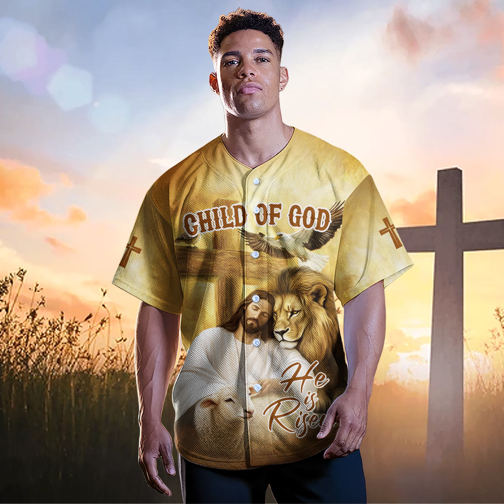 Jesus He Is Risen Custom Name Baseball Jersey
