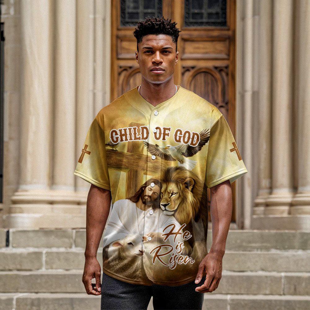 Jesus He Is Risen Custom Name Baseball Jersey