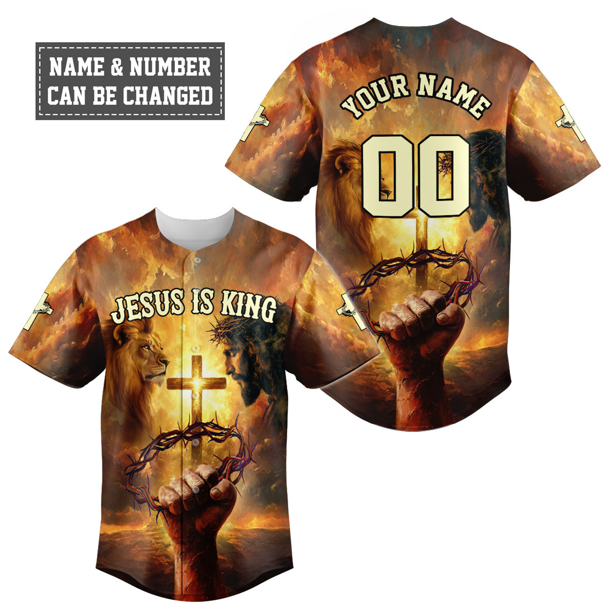 Jesus Is King Baseball Jersey