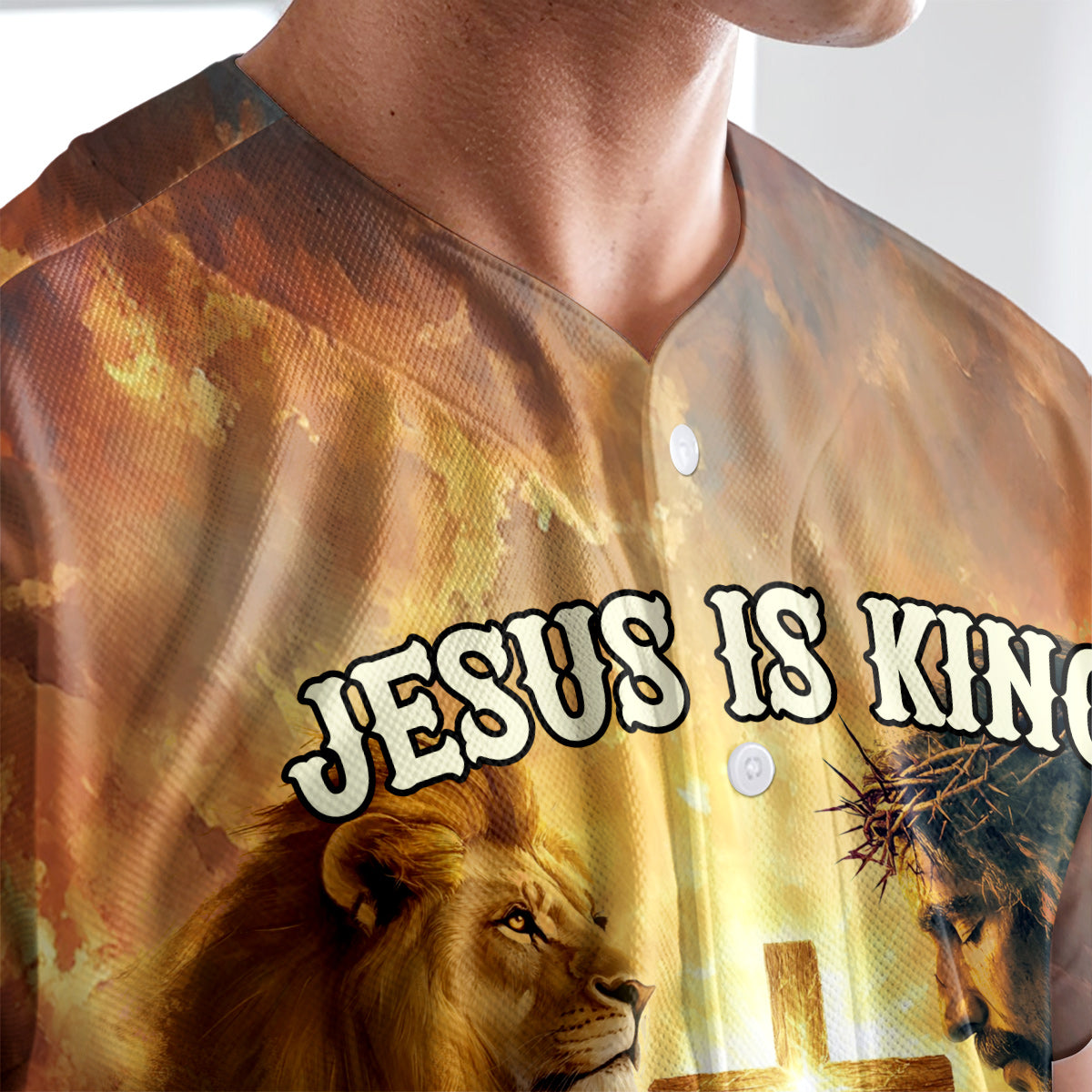 Jesus Is King Custom Name Baseball Jersey