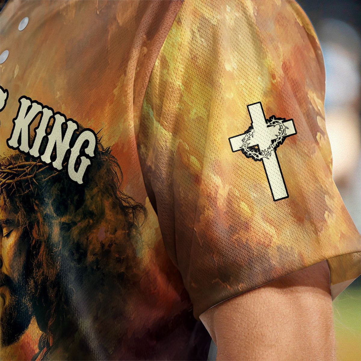 Jesus Is King Custom Name Baseball Jersey