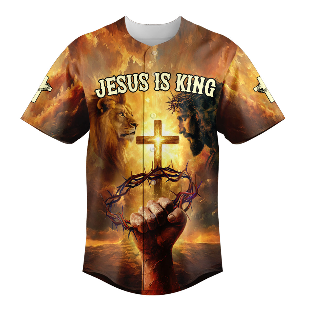 Jesus Is King Custom Name Baseball Jersey