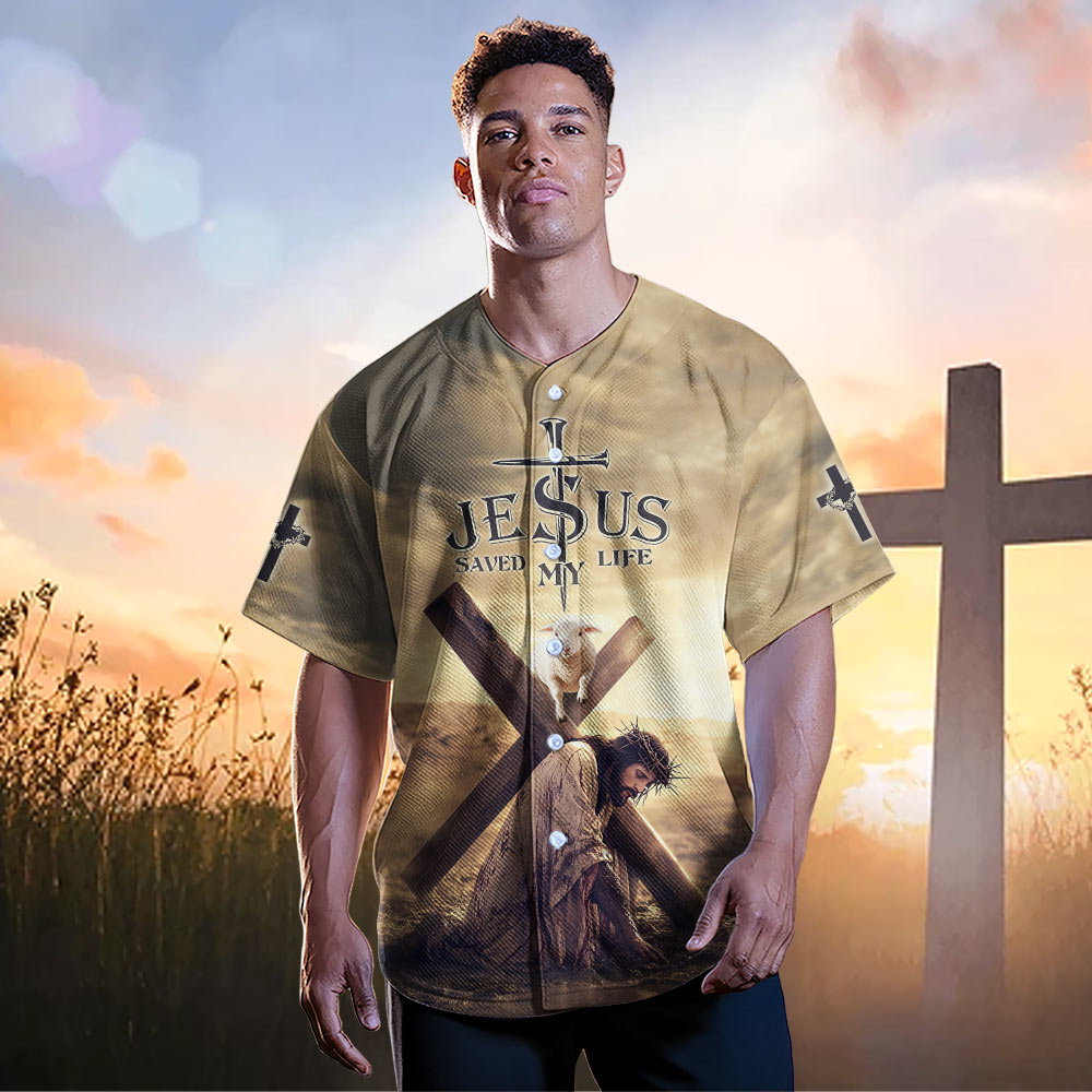 Jesus Save My Life Baseball Jersey
