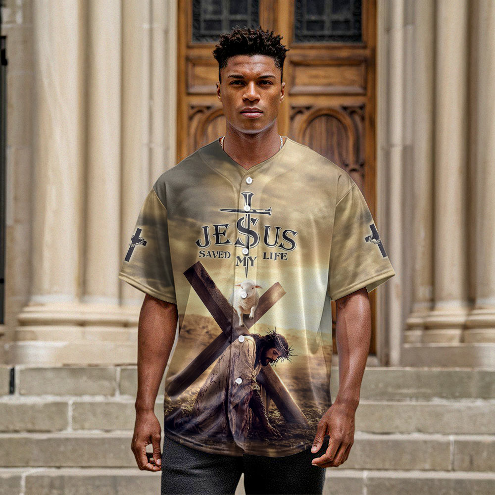 Jesus Save My Life Baseball Jersey