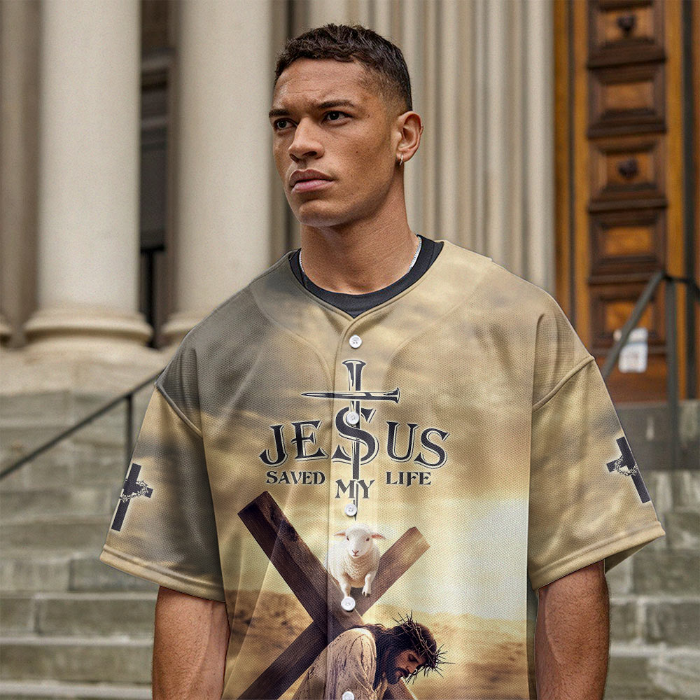 Jesus Save My Life Baseball Jersey