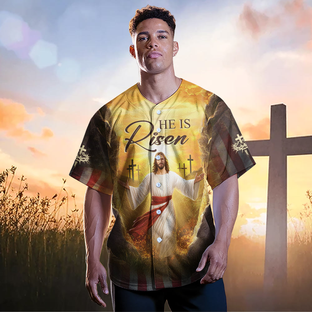 He Is Risen Baseball Jersey