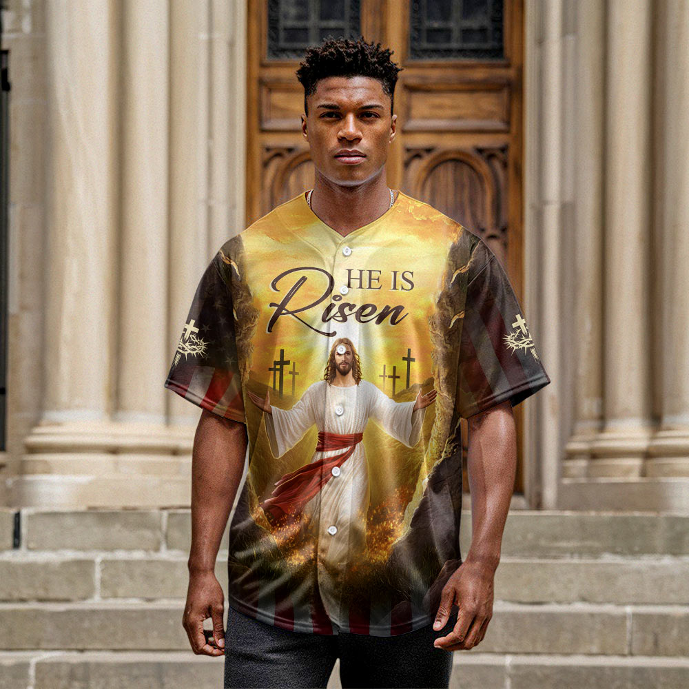 He Is Risen Baseball Jersey