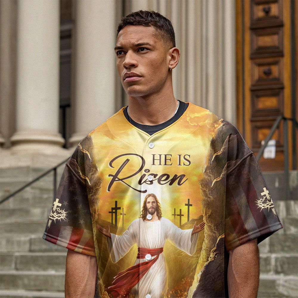 He Is Risen Baseball Jersey