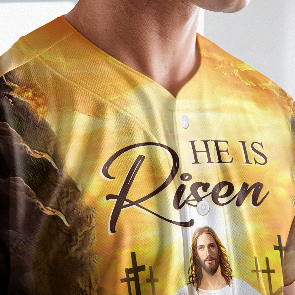 He Is Risen Baseball Jersey