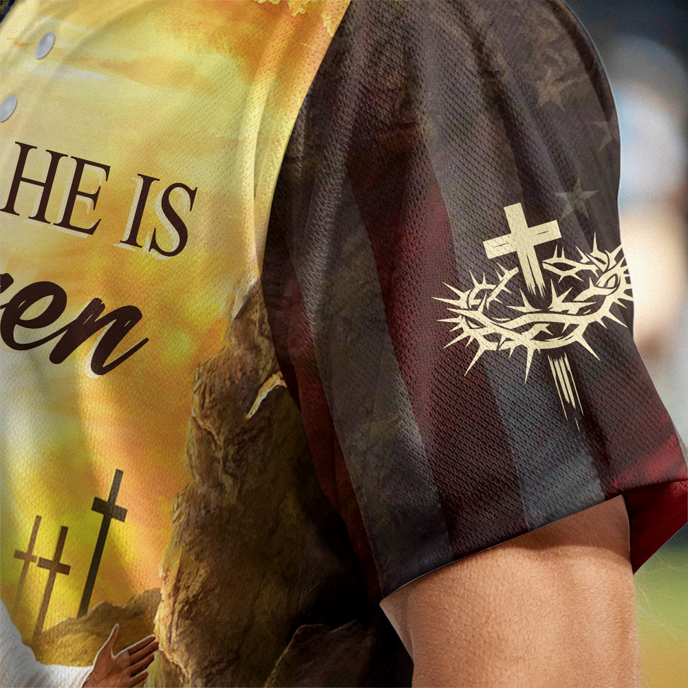 He Is Risen Baseball Jersey
