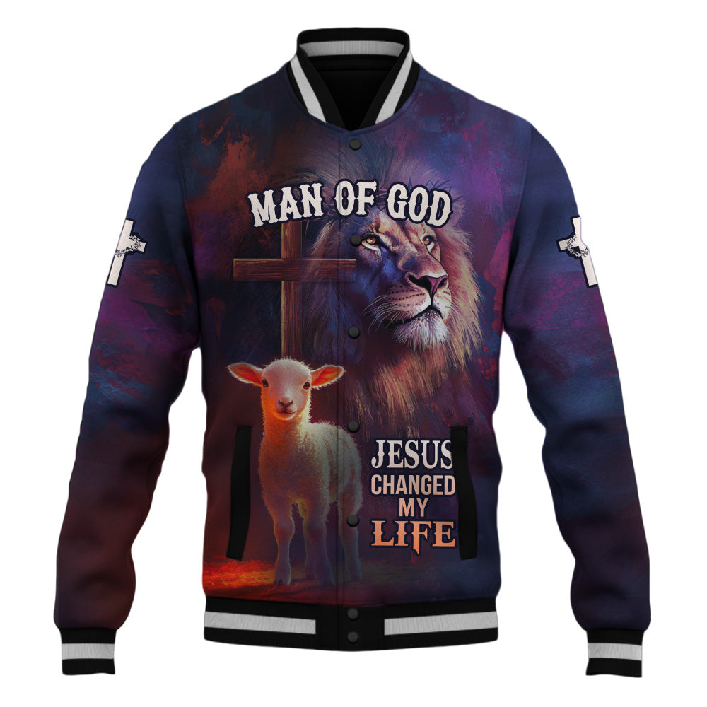 Jesus Changed My Life Baseball Jacket