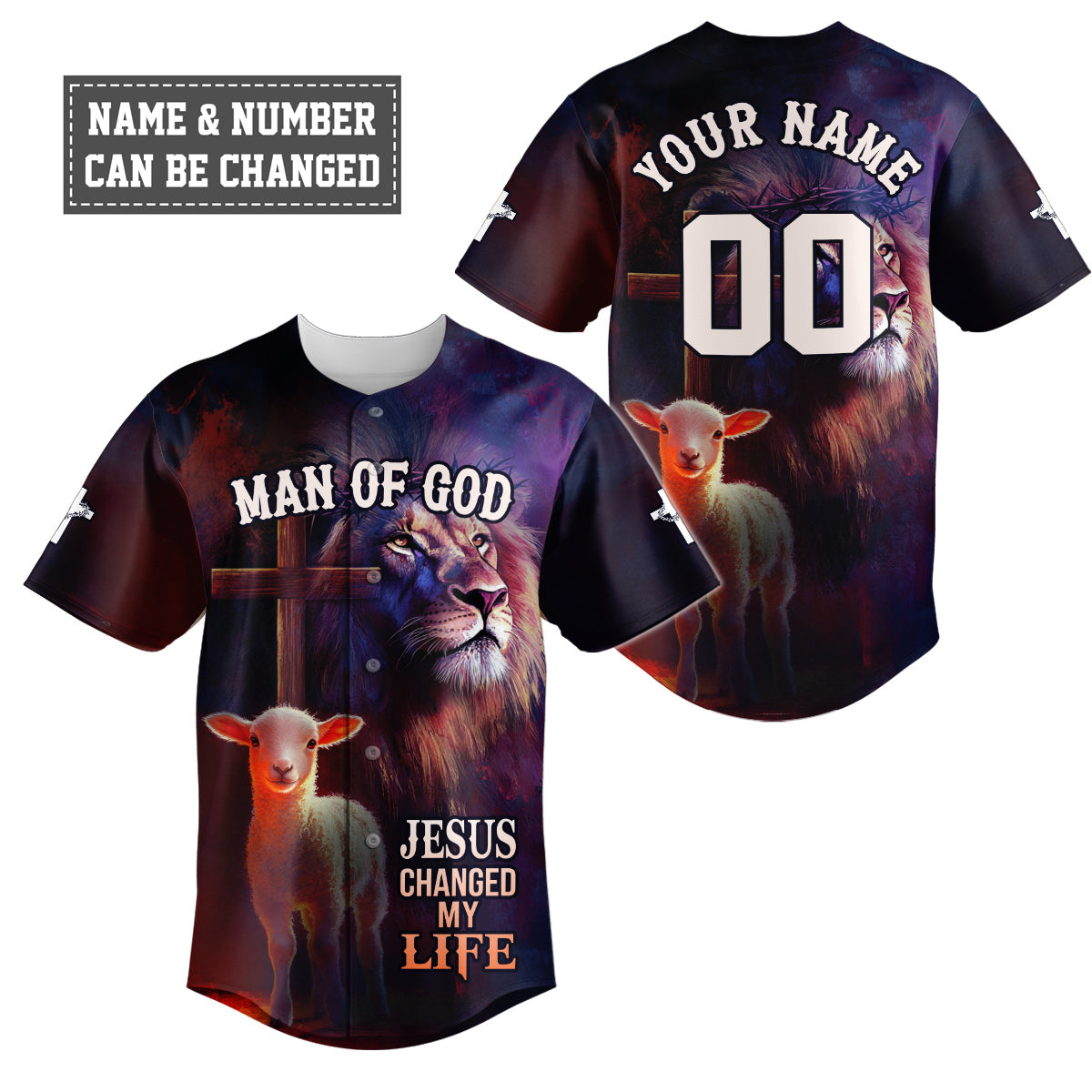 Jesus Changed My Life Baseball Jersey