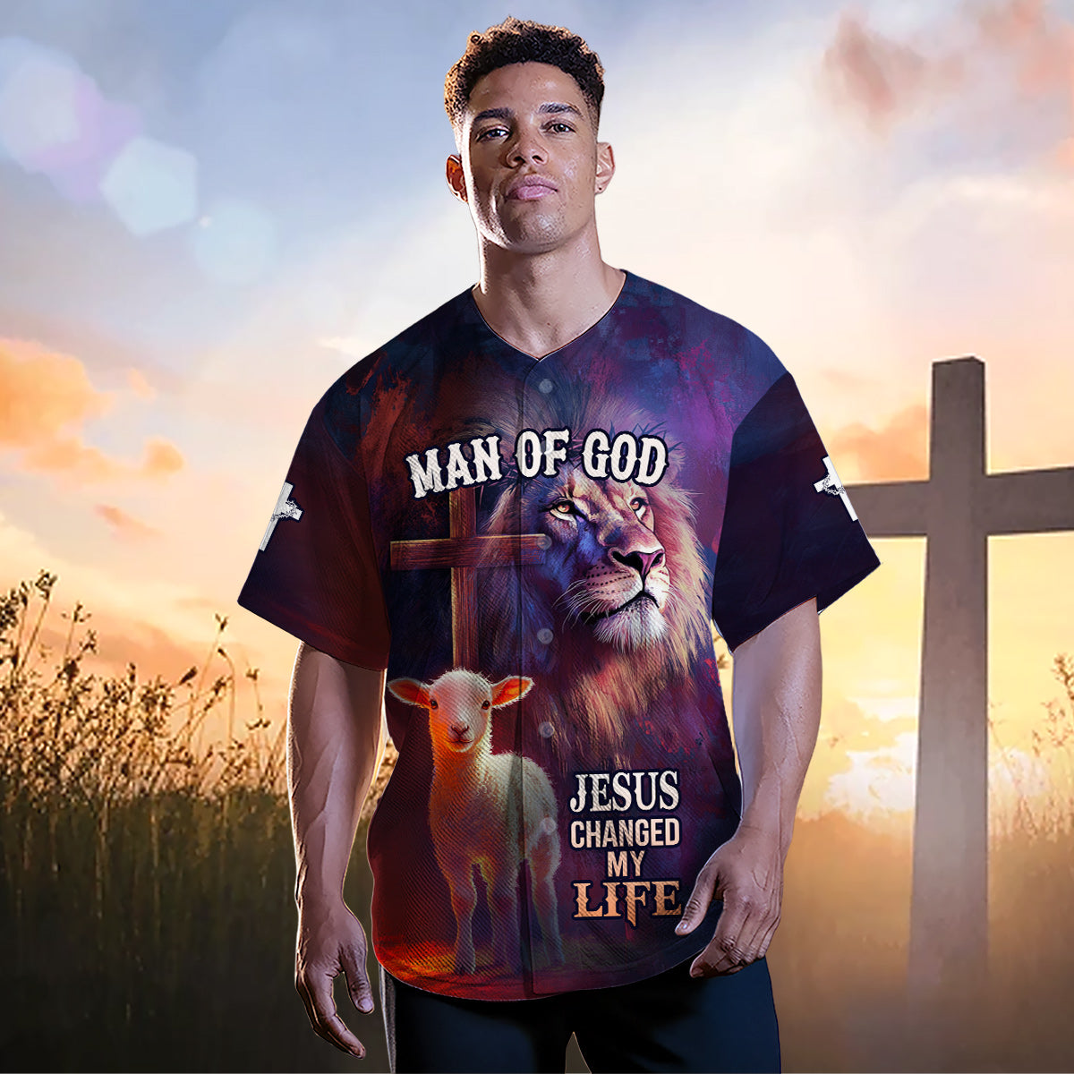 Jesus Changed My Life Baseball Jersey