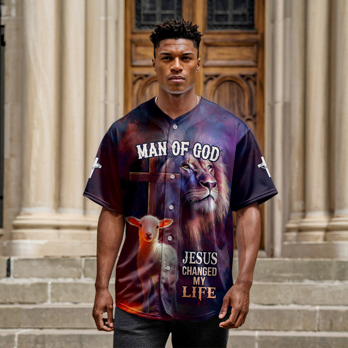 Jesus Changed My Life Baseball Jersey