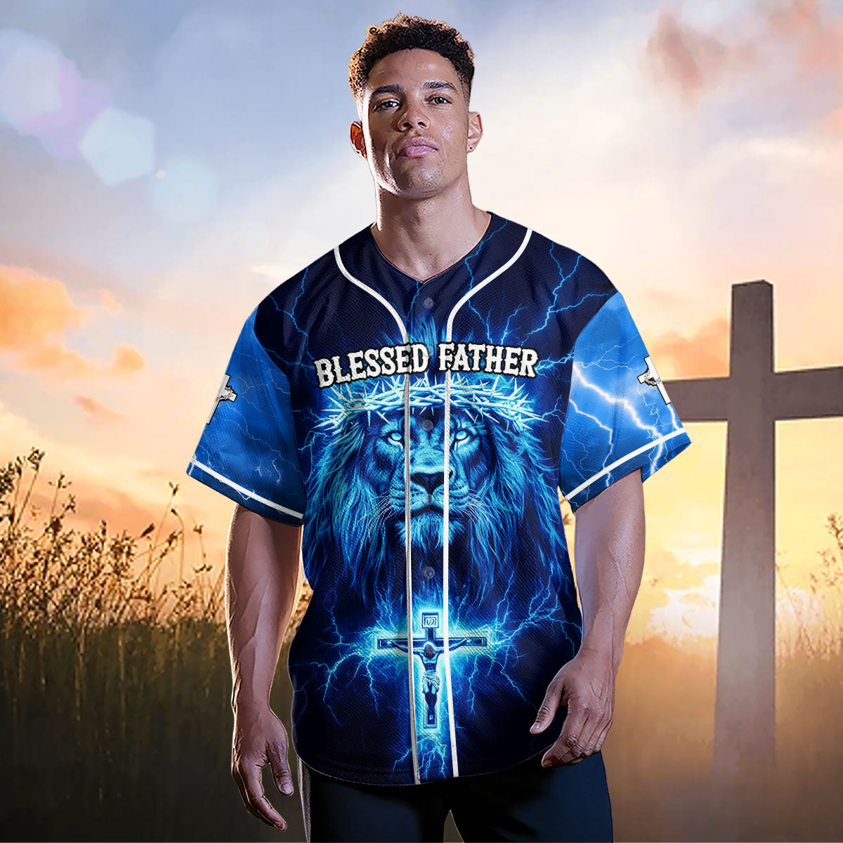 Blessed Father Baseball Jersey